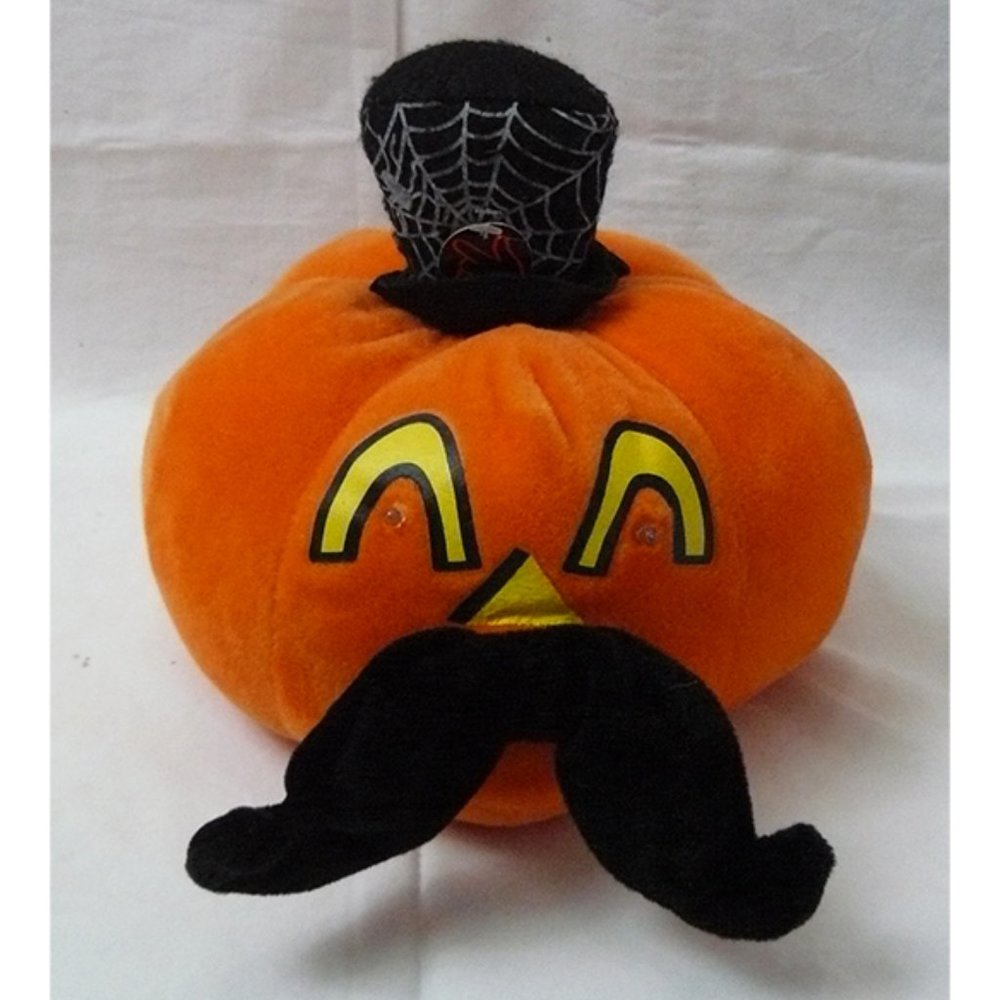 RARE Dan Dee Musical Dancing Pumpkin Jack-O-Lantern Plush, Addams Family Song